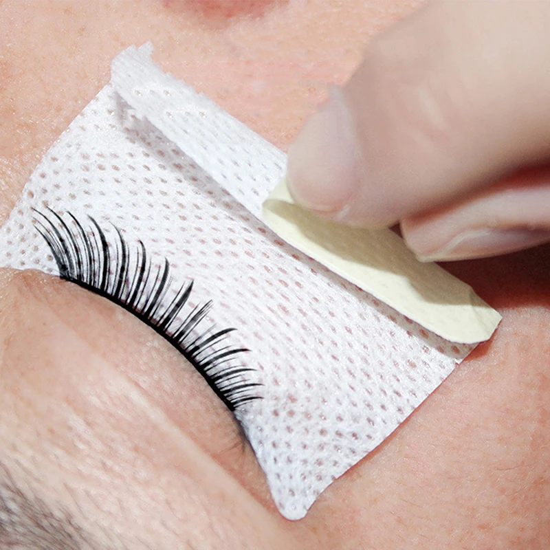 Einweg Baumwolle Wimpern Patch Aufkleber Für Entfernen Wimpern Augen Pads Patch Wimpern Verlängerung Weibliche Make-Up-Tools