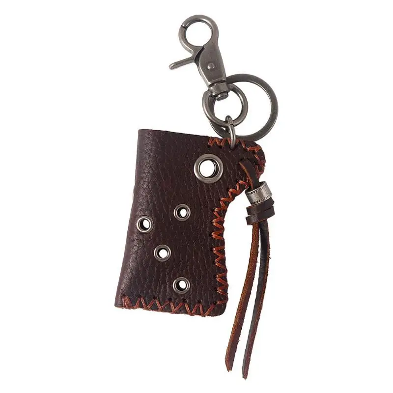 Kreatives Personalisiertes Feuerzeug-Etui aus Rindsleder, Retro-Street-Feuerzeug-Etui, Gürteltasche mit Schlüsselring-Zubehör – Detail 5