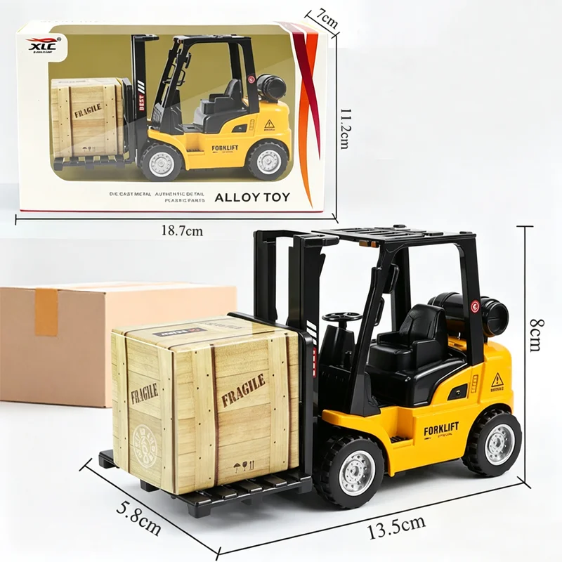1:50 Scale Simulation Forklift Toy With Pull Back Function Lifting Adjustable Engineering Vehicle Model Construction Truck Toys