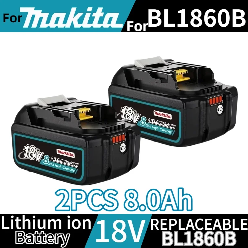 

original For Makita 18V 6.0Ah Rechargeable Battery ,For Makita BL1830 BL1830BBL1840B BL1850 BL1850BPower Tools Battery