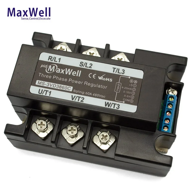 

NEW Maxwell MS-3VD3860C Three Phase Voltage Regulator with SCR and Full Wave Rectifier for AC Current