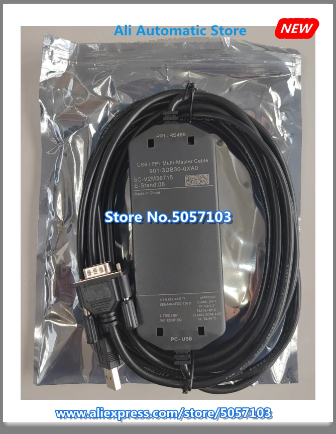 6ES7901-3DB30-0XA0 S7200 Programming Cable Driver-free Support Configuration Communication Support Touch Screen