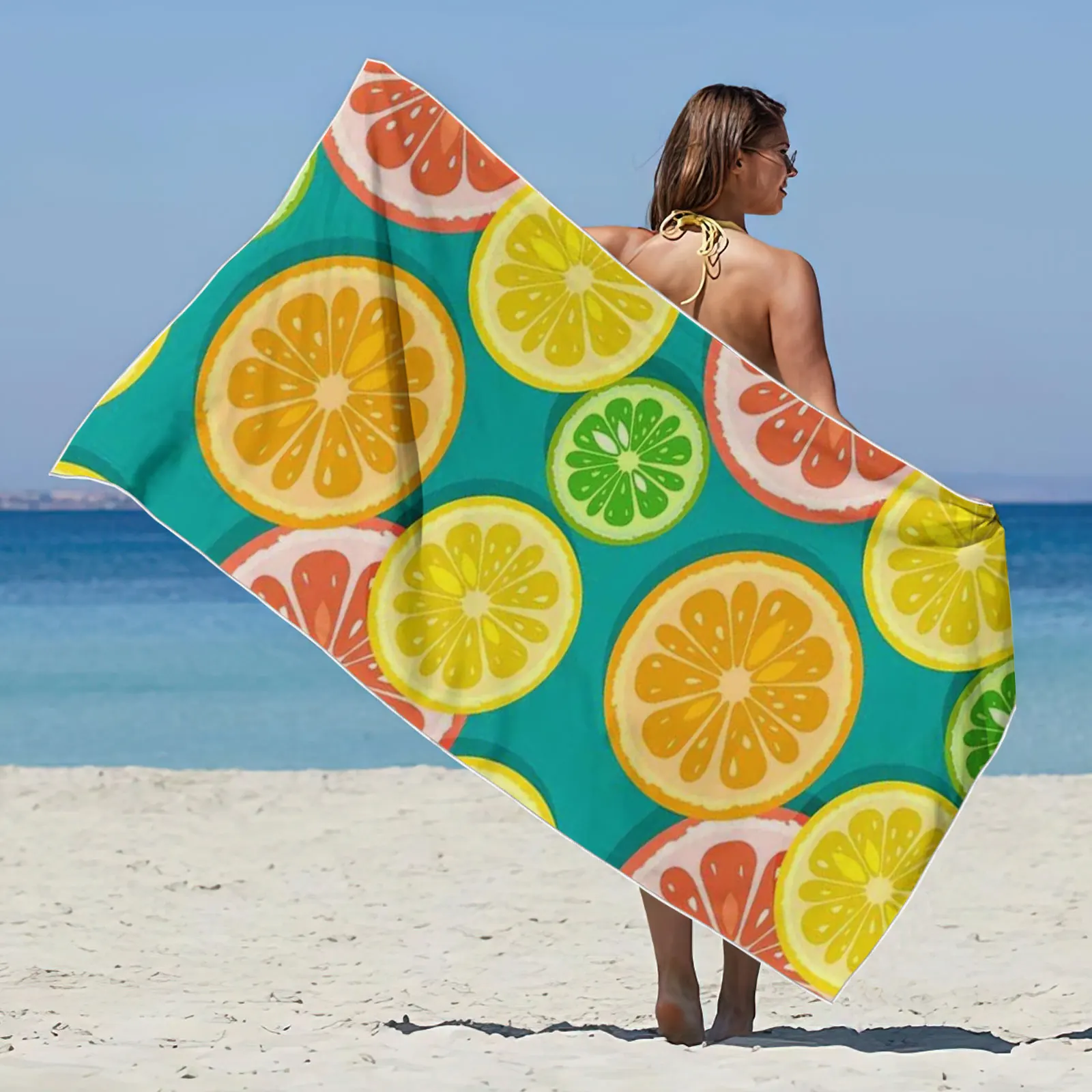 Water absorbent quick drying beach towel Sun shawl Yoga towel Swimming running quick drying towel Super light and thin