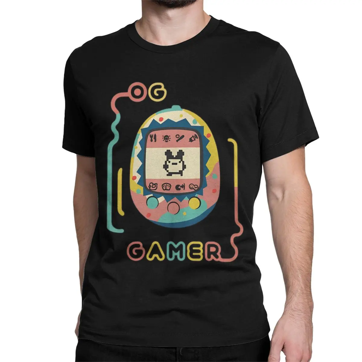 Funny Kawaii 90s Y2K Nostalgia Gaming Gamer T-Shirts Men Women 100% Cotton T Shirts T-Tamagotchis Short Sleeve Tees Clothing