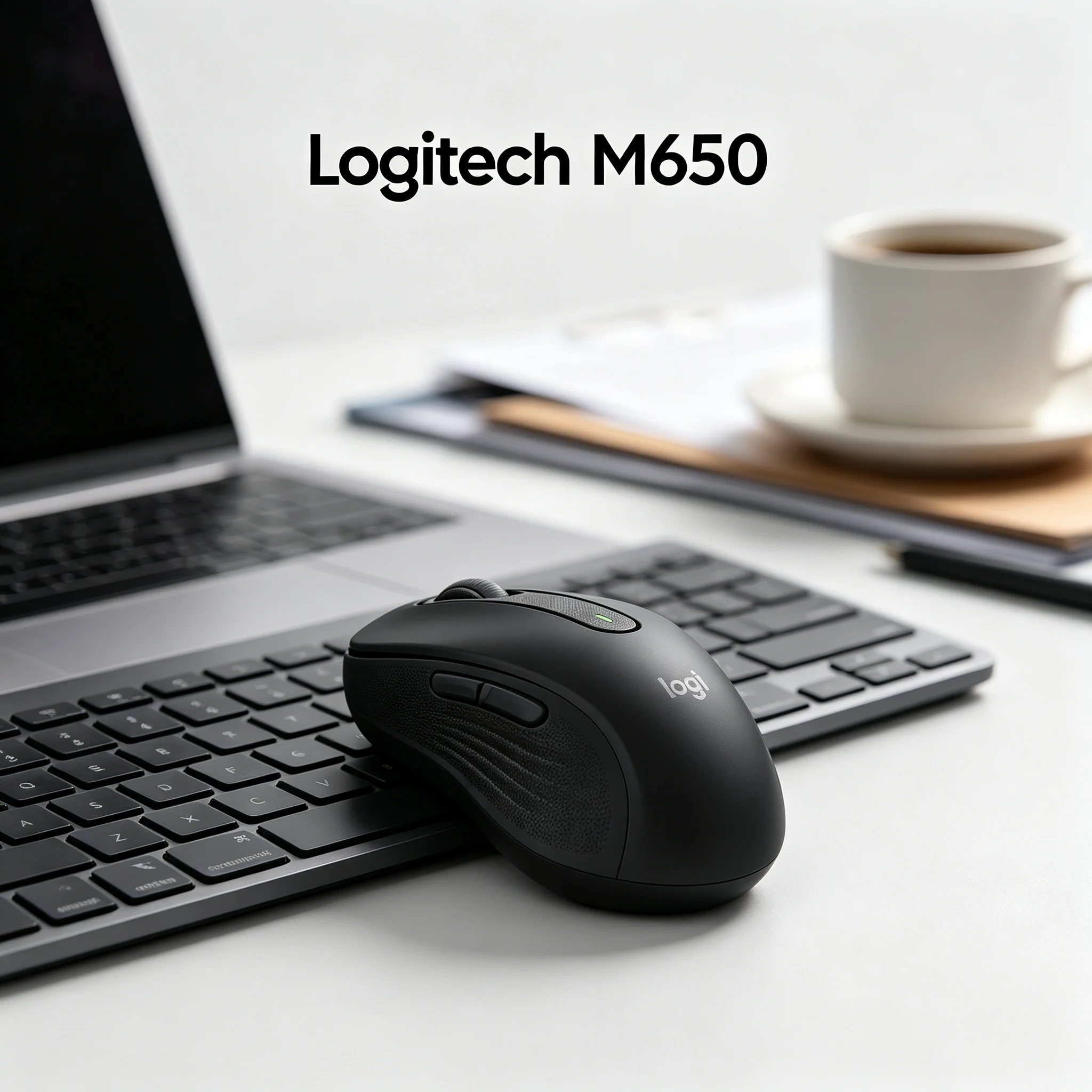 Logitech Signature M650 Silent Wireless Bluetooth Mouse Comfort Rubber Side Grips For Small Medium Hands SilentTouch Low Noise C