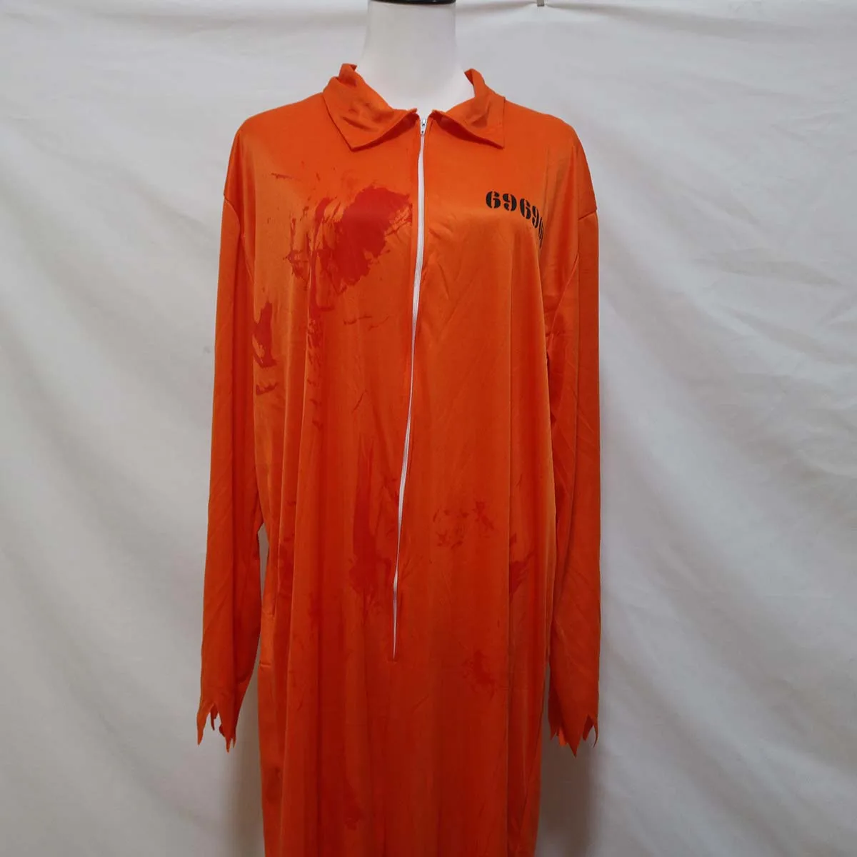 Forniture per travestimento Bloody galeel Orange salopette da uomo costume da prigioniero