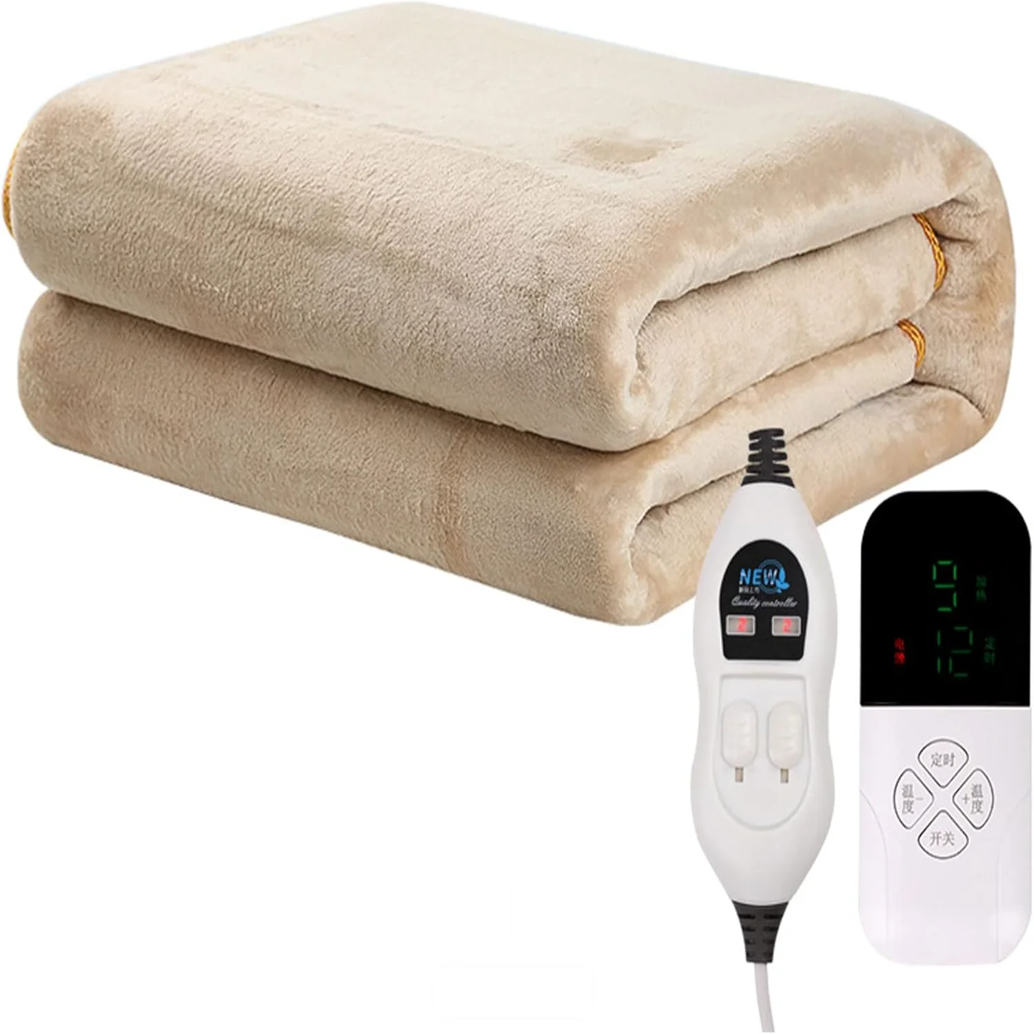 Facecloth  Blanket Waterproof  Furnishing  Blanket Solid Color Khaki Smart Switch 1.5 * 0.8M