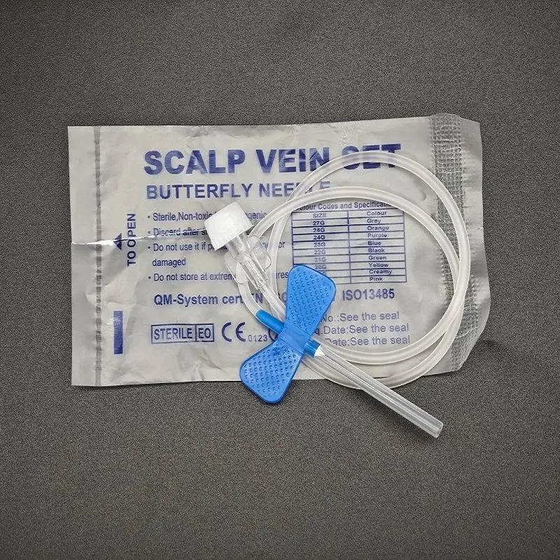 23g Disposable Sterile Scalp Vein Set Pet Scalp Vein 23g Butterfly Needle With Double Wings