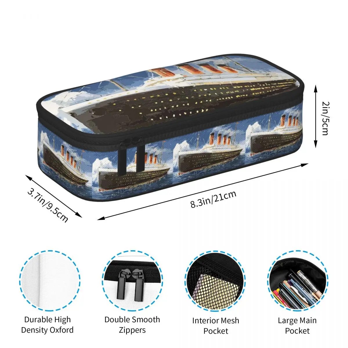 The Most Popular Ship Of All Times, Titanic. Pencil Case Pen Holder Storage Stationery Supplies Large Storage Pen Box Pencil Bag