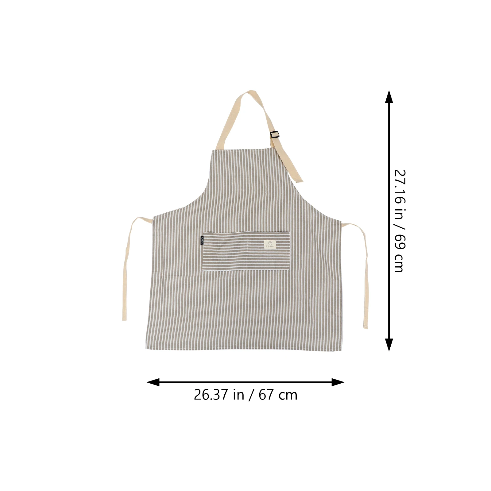 

2Pcs KitchenApron Chef Kitchen Apron LinenHousework LightGrey Cooking Oilproof Apron Wiping Household