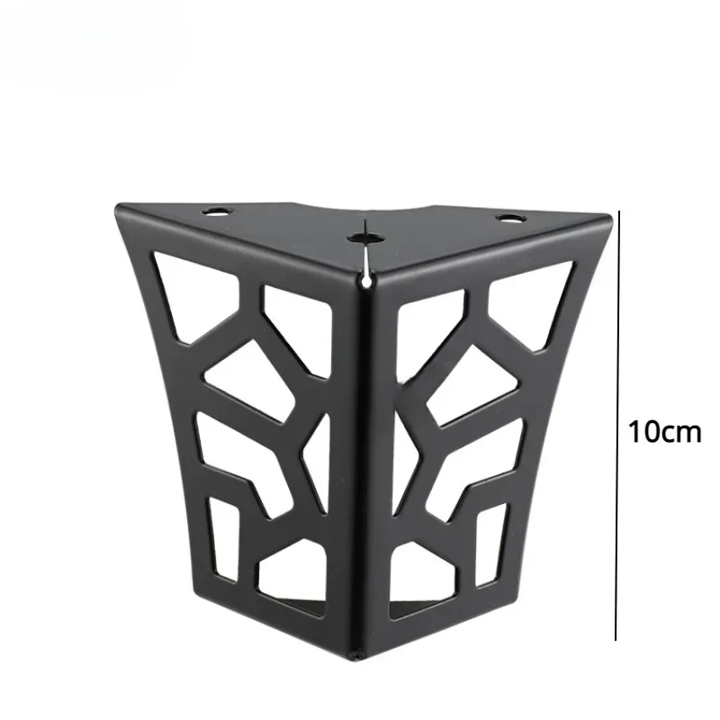 4PCS 10cm Modern Metal Classical Furniture Feet Hollow Out Geometric Sofa Legs Table Cabinet Foot Bracket Furniture Hardware