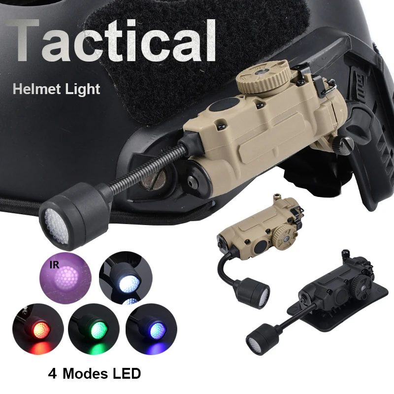 

Tactical Helmet Light Sidewinder 4 Modes LED Flashlight Outdoor Night Lighting For Laser Hunting Cycling Fishing Helmet Lamp