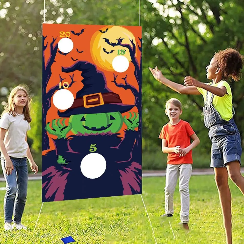 

Parent-child Childrens Bean Bag Toss Games Physical Training Interactive Games Halloween Bean Bag Toss Banner Funny