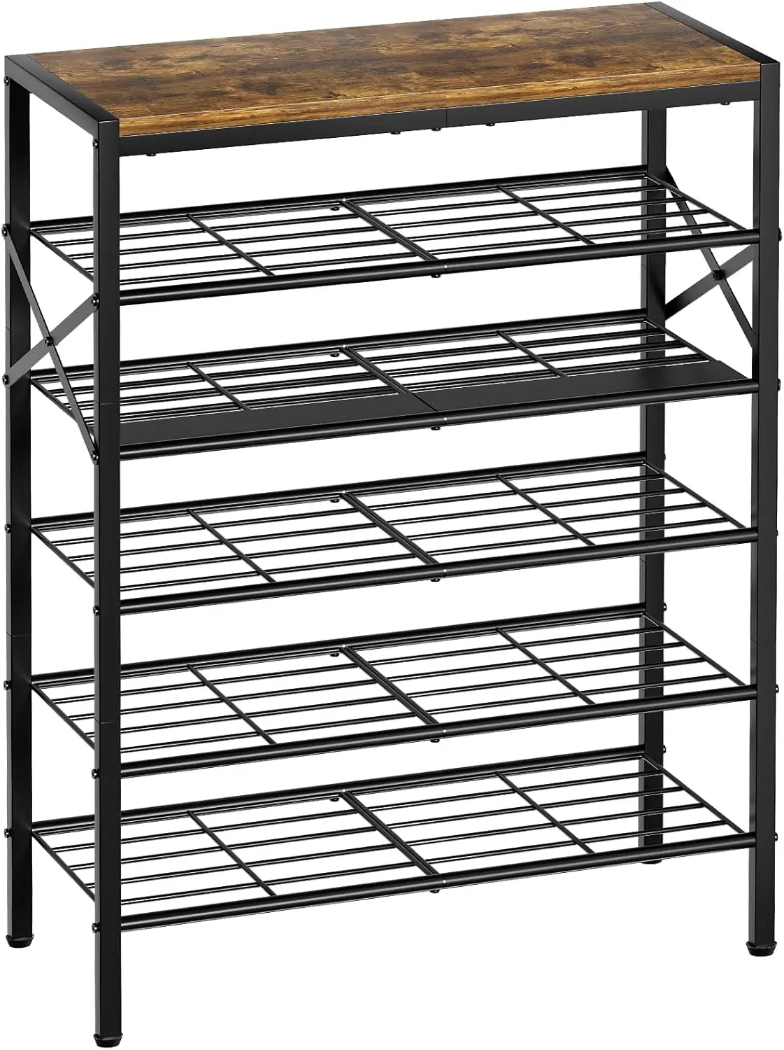 

6-Tier Metal Shoe Rack Organizer Shoe Storage for Entryway 18-24 Pairs Narrow Shoe Rack for Closet Heavy-Duty Shoe Rack