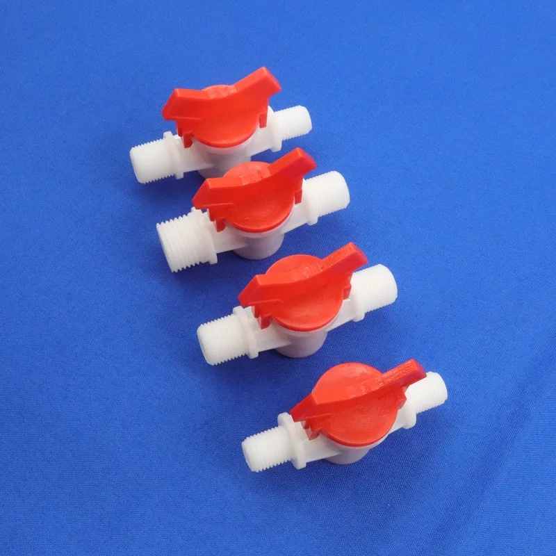 

1/4 ", 3/8", 1/2 ", 3/4", 1 "Двойная наружная резьба Соединение Пластиковый шаровой кран Фитинги для садовых шлангов Соединитель переключателя трубной трубы