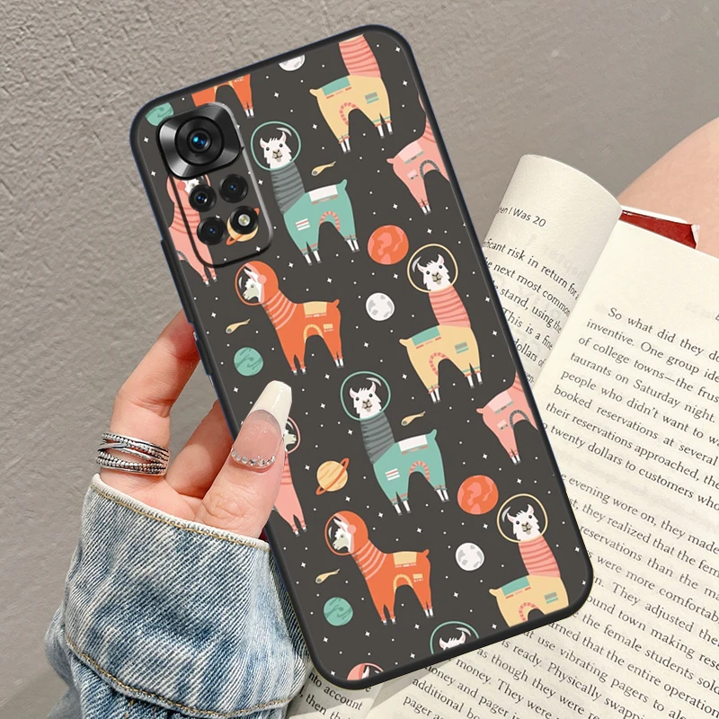 Llama Alpaca Pattern Case For Xiaomi Redmi Note 11 10 9 12 Pro Plus 12 Turbo 10S 11S 12S Redmi 12C 10C 9C Cover