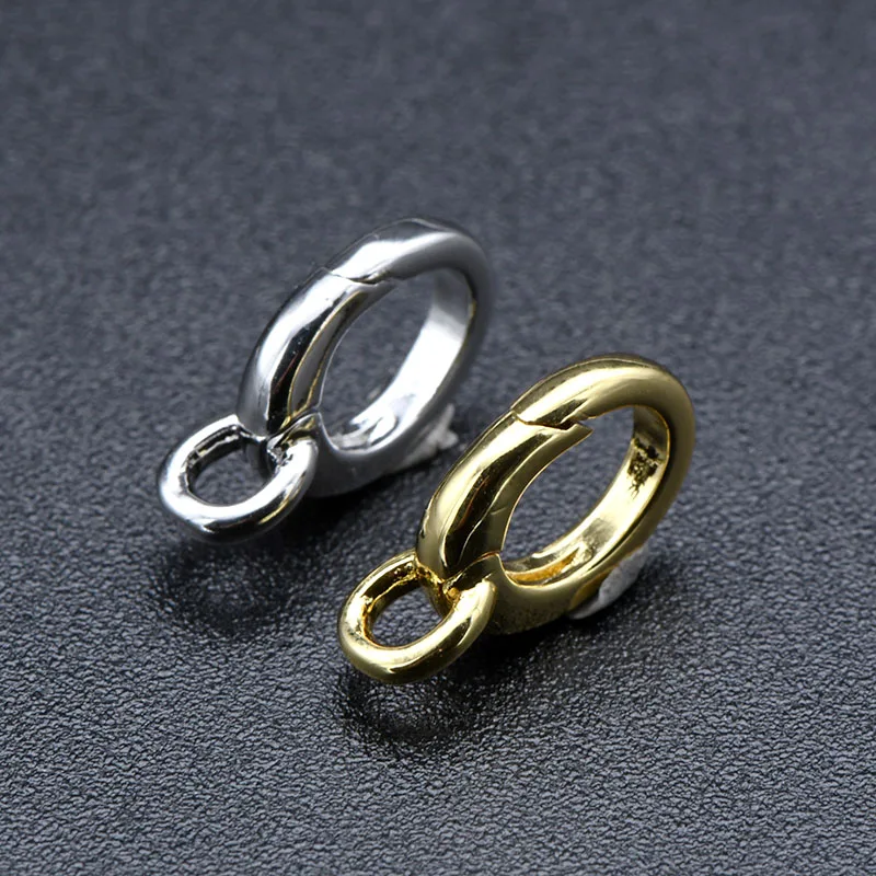 

Wholesale Jewelry High Quality Anti Fading Silver Gold Plated Oval Lobster Clasp for DIY Bracelet Necklace Making Findings