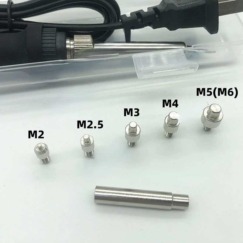 Hot Melt Nut Implant Machine Copper Nut Thermal Conduction Implant DIY Plastic 3D Printing Standoff Hot Melt Nut Pressure Nozzle