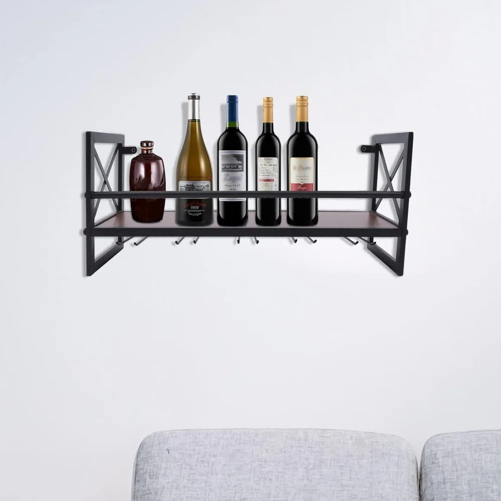 Wine Glass Rack Alcohol Rack Industrial Outdoor Bar Rack Wall Mounted Wine Glass Rack Black Wine Glass Holder