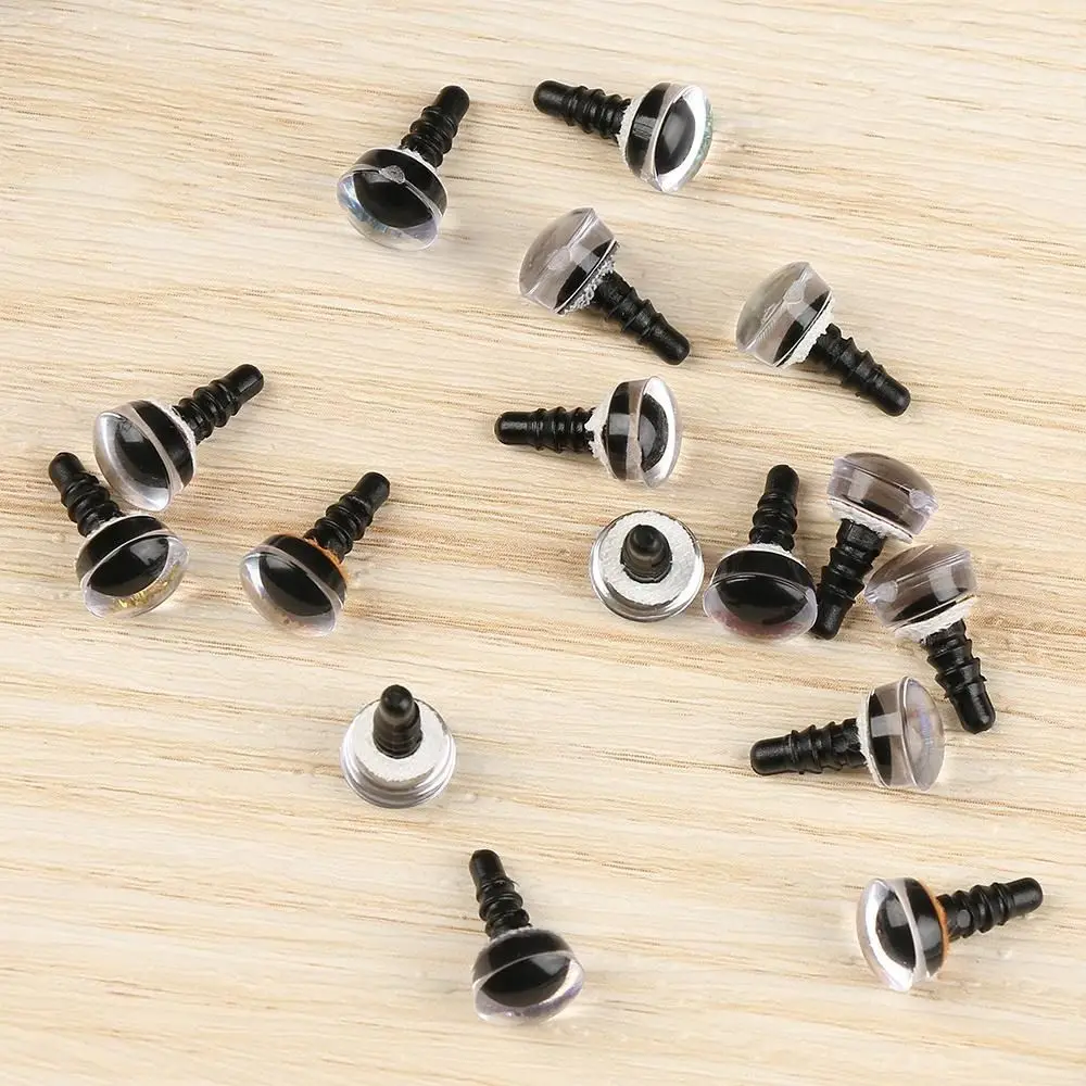 20pcs/10pairs New 8 Colors Eyes Crafts Eyes with Washer 10mm Puppet Crystal Eyes Plastic Dolls DIY Tools DIY Accessories
