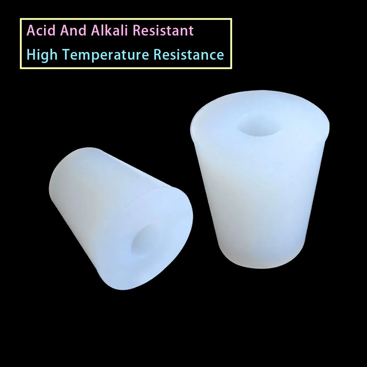 Food Grade Silicone Bottle Stopper Single/double Hole Rubber Stopper with A Diameter of 13-86mm for Bottle Tube Containers