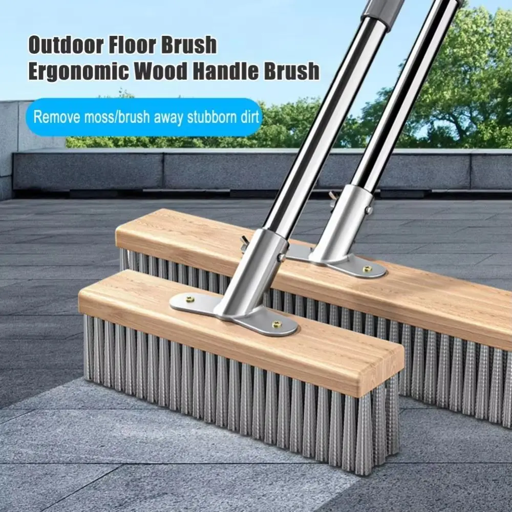 Stainless Steel Wire Broom Brush Corrosion-Resistant Heavy Floor Scrubbing Brush Rust-Proof Rough Scrubber Deck Scrub Brush