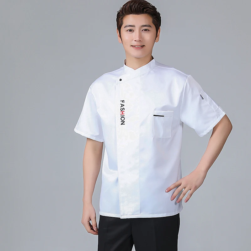 "Chef Uniform For Men Jacket Cooking Clothes Kitchen Shirt Suit Waitress Food Service Coat Girl Personalized Works Custom Logo