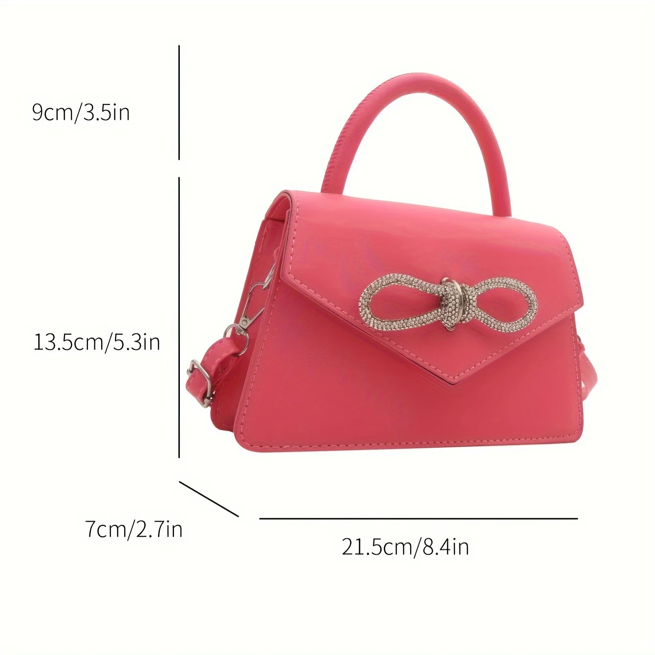 

Simple Handbag, PU Shoulder Bag, Multifunctional Crossbody Bag