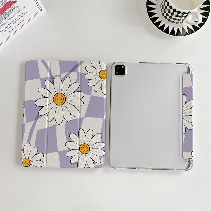 Cute Daisy Flower Cases For iPad Air 2024 Pro 11 inch 2025 iPad 10 Air 5/4 10.9 10.2 9.7 inch 10.5 mini 6 Cover with Pen Holder 3