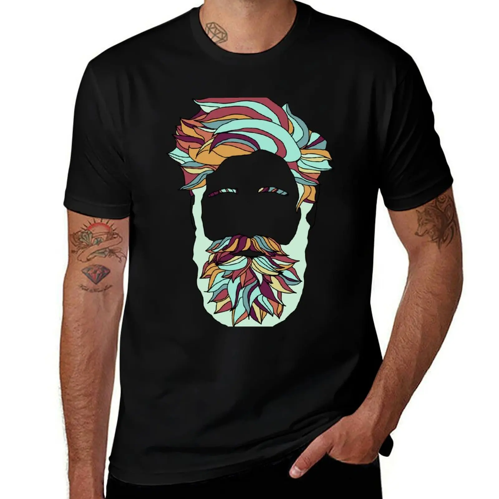 

Rainbow Beard T-Shirt t shirts for man cotton man t shirts for men casual T-Shirt