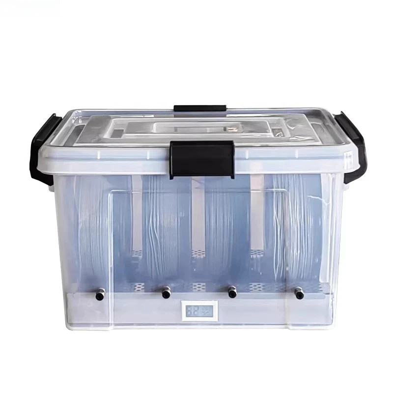 3D Printer Filament Dry Box 4-Spool 1KG Spool Sealed Storage Container Dustproof Moisture-proof for PLA