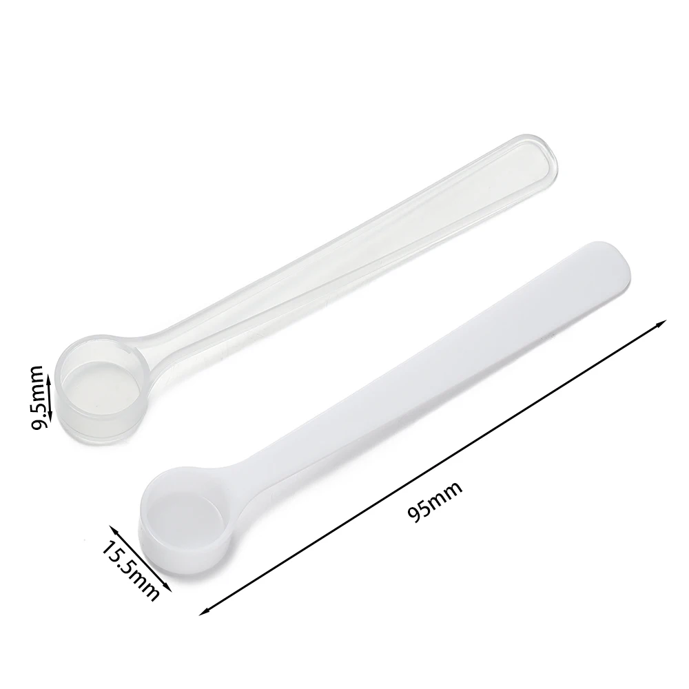 20pcs Micro Plastic Measure Scoop Resin Mixing Stirring Sticks 0.5g PP Measuring Spoon for Powder Liquid Epoxy Resin Tools Craft