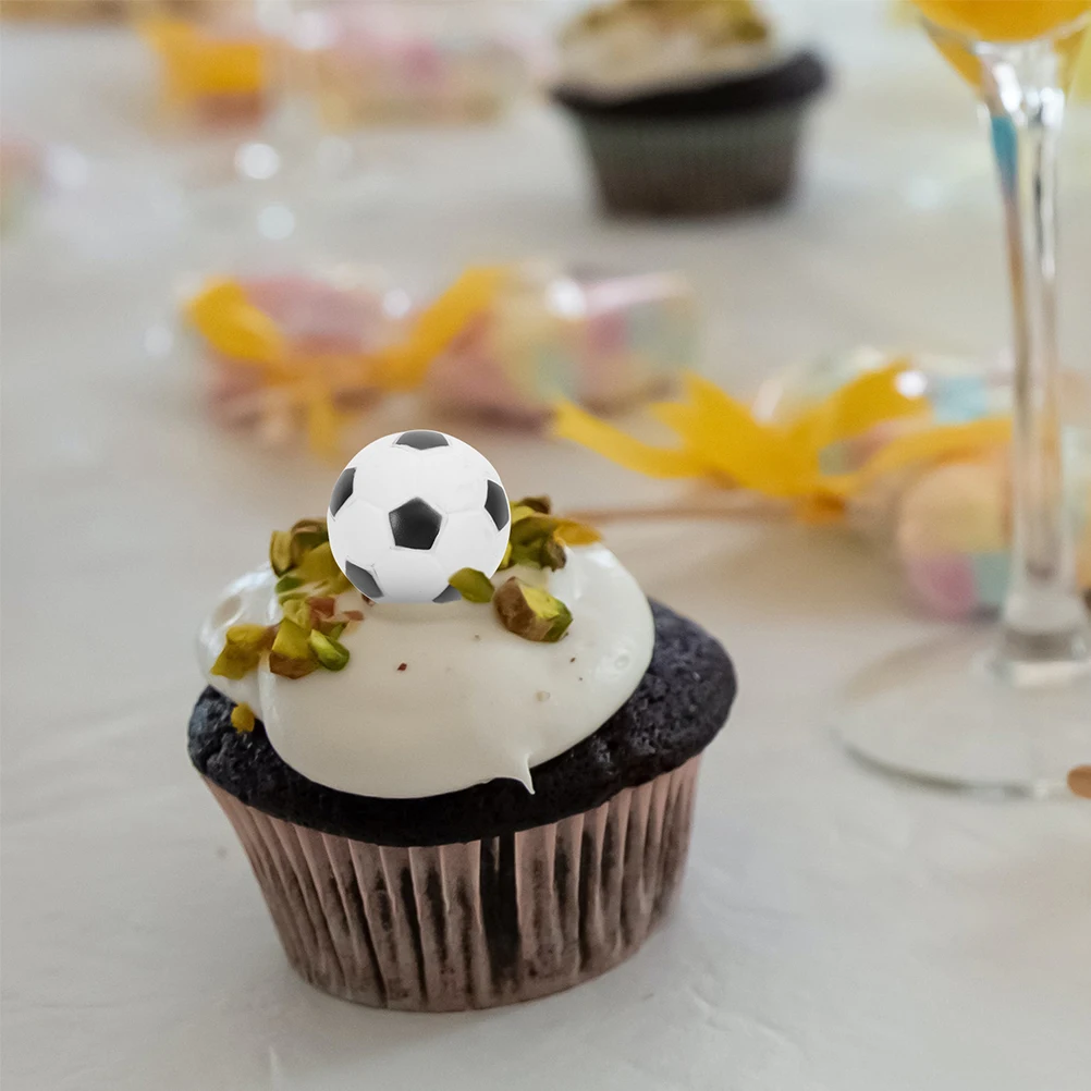 

10 Pcs Football Cake Decorations Soccer Cupcake Toppers Birthday Party Dessert naments Baby Shower Cake Topper Vinyl