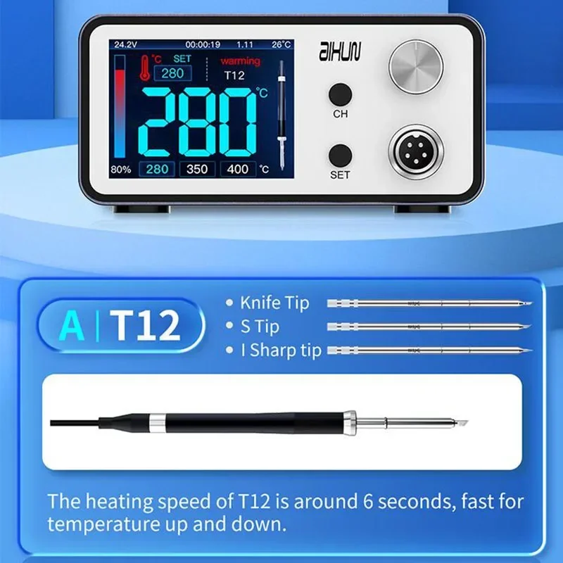 AIXUN T3B T3A Smart Soldering Station Welding T115/T210/T245 /T12 Rework Station T3AS T3BS For PCB SMD BGA Repair Welding Tools