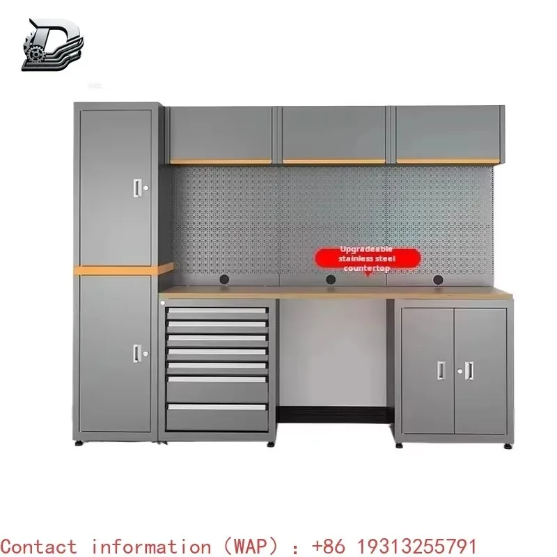 【Best-selling】Heavy-Duty Modular Workbench Tool Cabinet Cold Rolled Steel Garage Workstation 6-8 Drawers Customizable Support