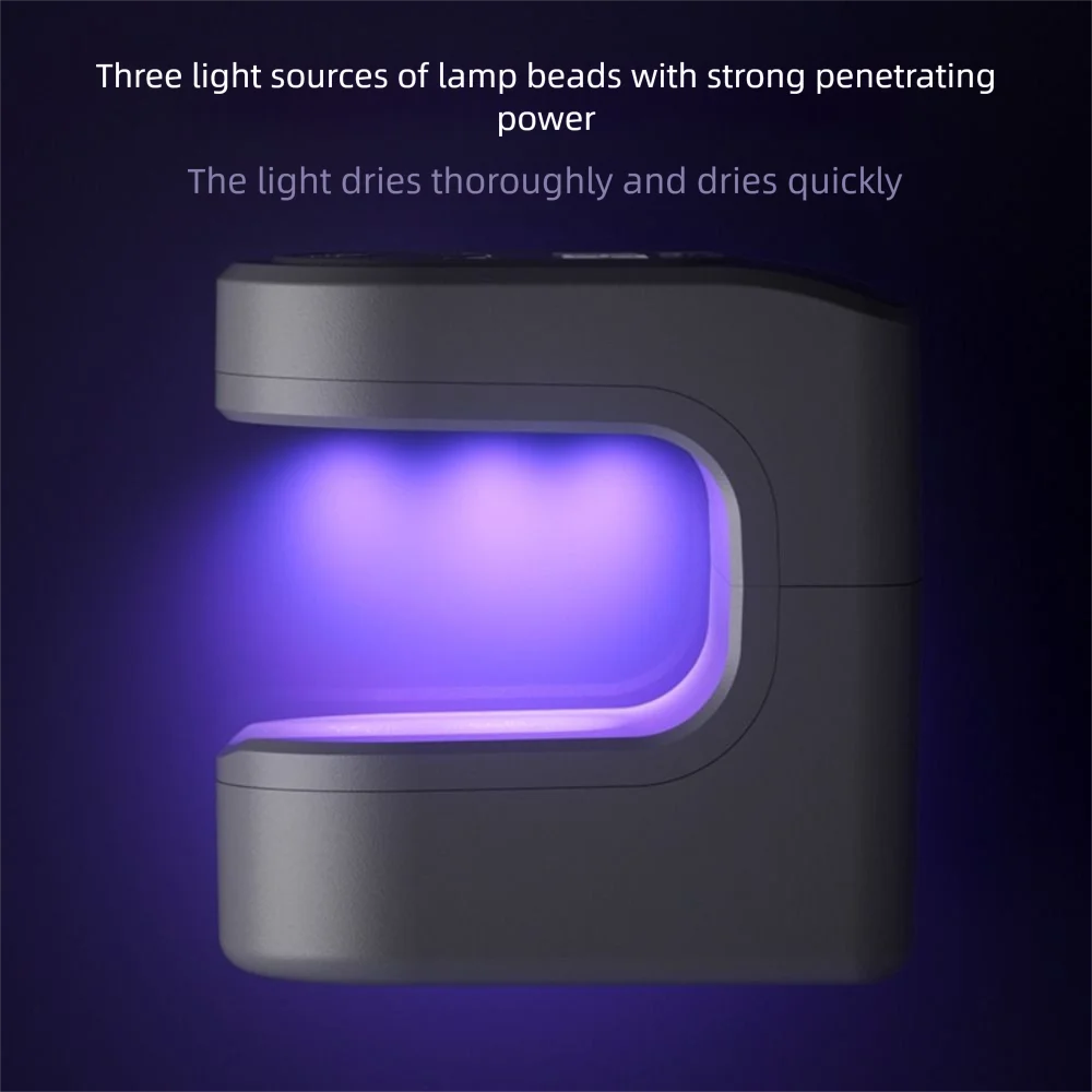 Quick Drying Mini Nail Dryer Light Single Finger Efficient Curing LED Nail Lamp 30/60s Timer Portable USB Nail Dryer Machine
