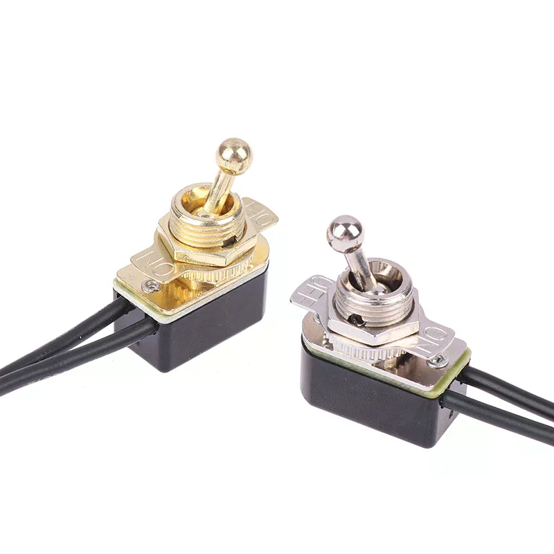 1Pc 250V 3A On/Off Prewired Standard Toggle Switch With Wire Cable Contacts Switch Electrical Equipment Accessories