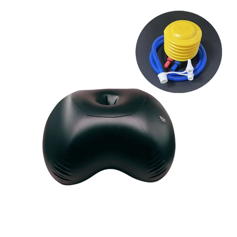 Black Style Fashionable Home Sofa Decoration Cushion Comfortable Cushion Set with Foot Pump Inflatable Accessories Easy To Store