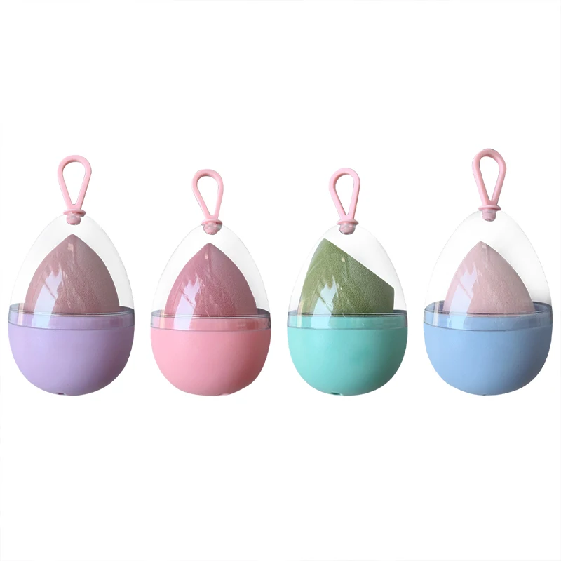 Empty Transparent Puffs Drying Box Storage Case Portable Sponge Stand Cosmetic Egg Shaped Rack Makeup Blender Puff Holder