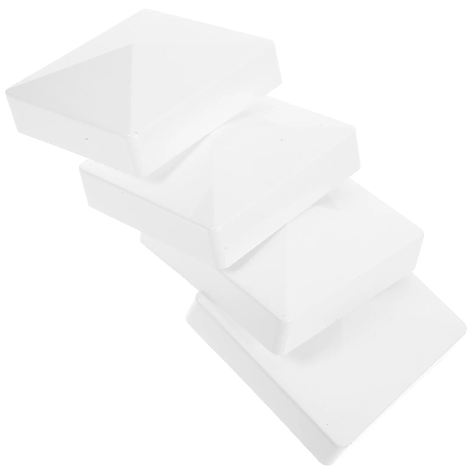 

4 Pcs Upright Flat Cap Mailbox Post Cover Fence Caps 75mm Dock Piling The Round for Docks Abs