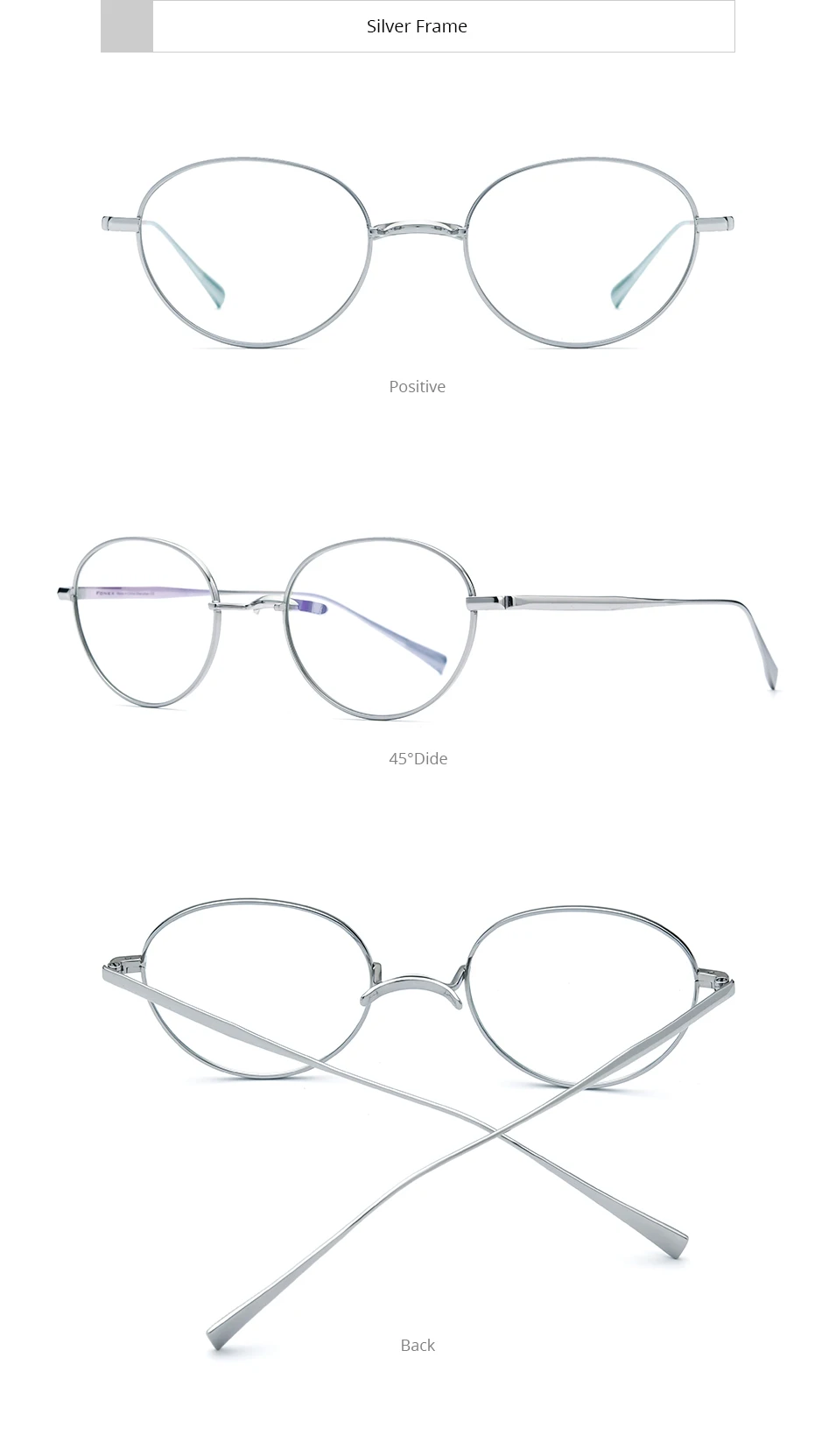 FONEX Titan Brille Rahmen Männer Marke Design Retro Oval Brillen Frauen Vintage Japanische Ultraleicht Hochwertige Brillen 85732 – Detail 10