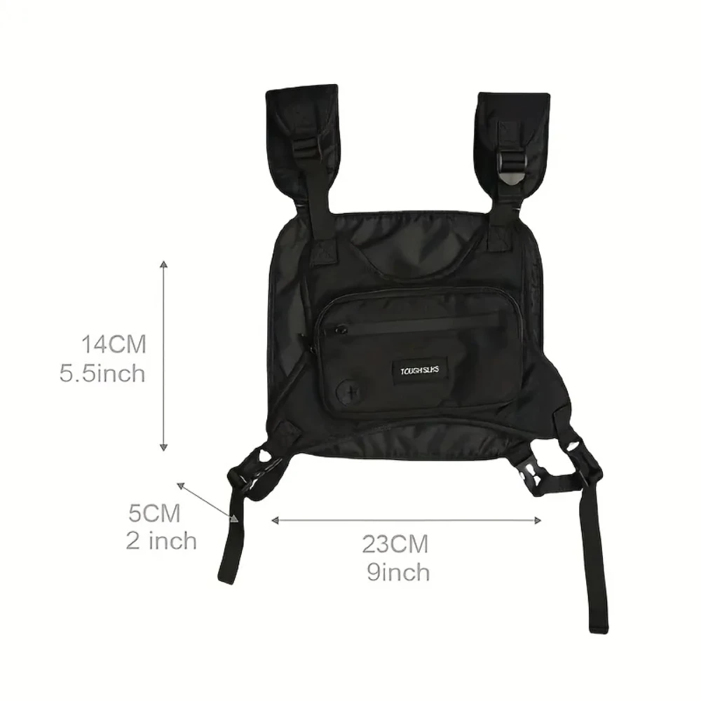 Tactical Vest Bag Light Function Wind Tooling Bag Vest Bag Korean Fashion Multifunctional Chest Bag Male Sports Chest Bags