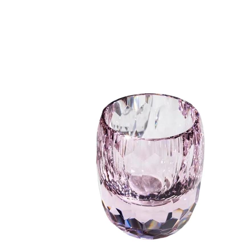 

Japanese Diamond Whiskey Glass K9 Pink Green Purple Crystal Wine Cup