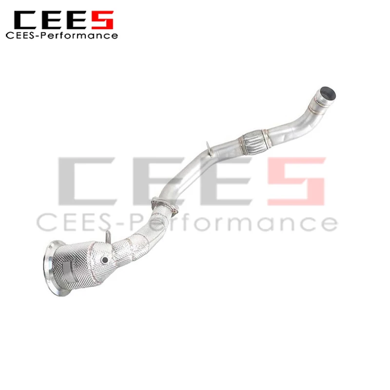 

CEES Free Flow Downpipe With Heat Shield for Porsche Panamera 971 3.0T 2017-2018 Stainless Steel Exhaust Header System