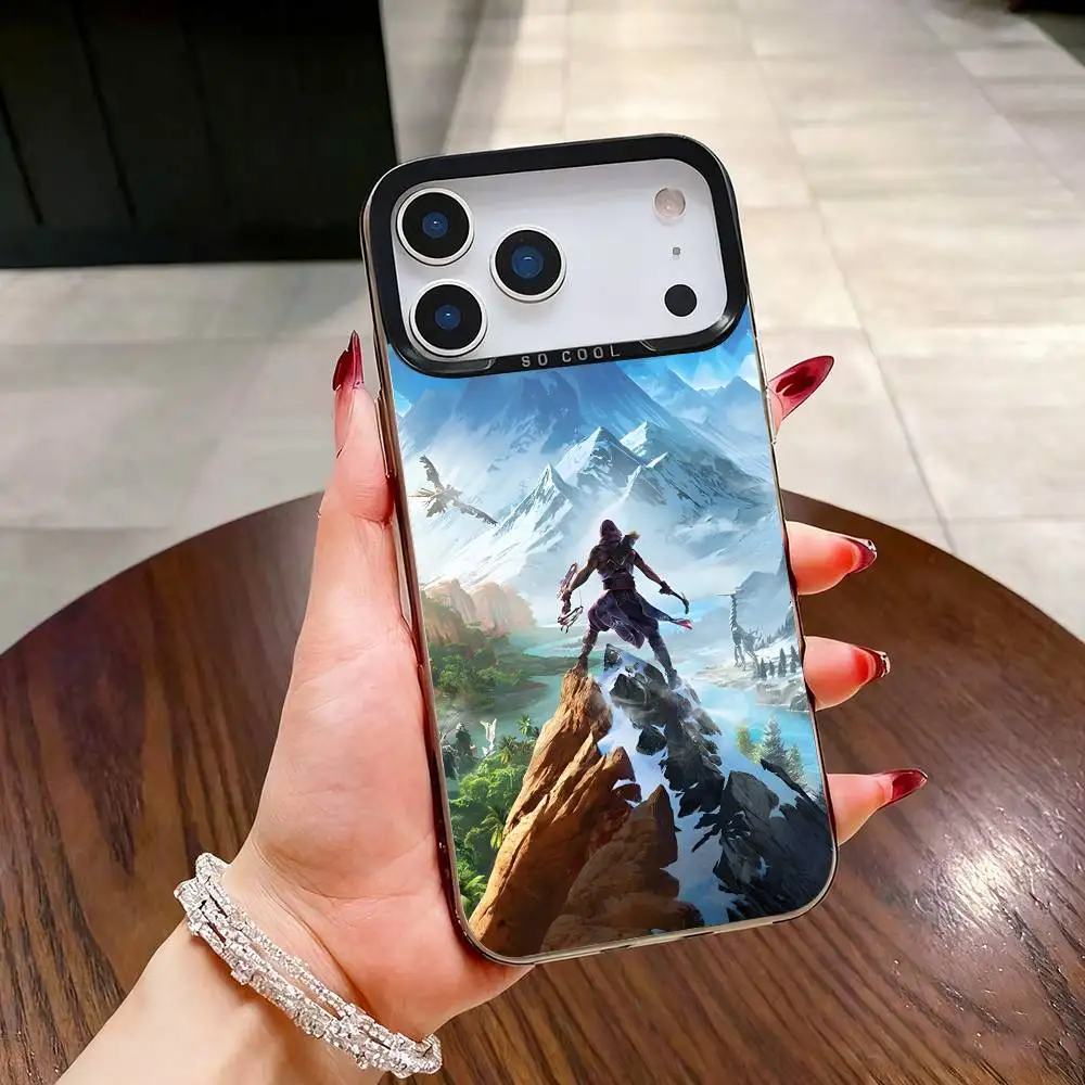H-Horizon Z-Zero D-DAWN Game Phone Case For iPhone 16,15,14,17,13,12,11,Mini,Pro,SE,XS,MAX,Air,Black Matte Silicone Cover