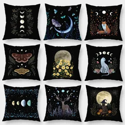 Magic Psychedelic Moon Print Pattern Sofa Cushion Cover Pillowcase Home Party Car Bedding