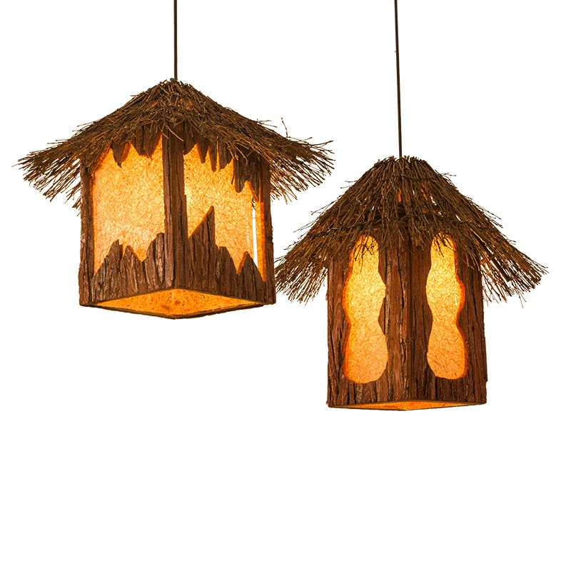 

Chinese chandelier cafe restaurant chandelier hot pot shop bark chandelier