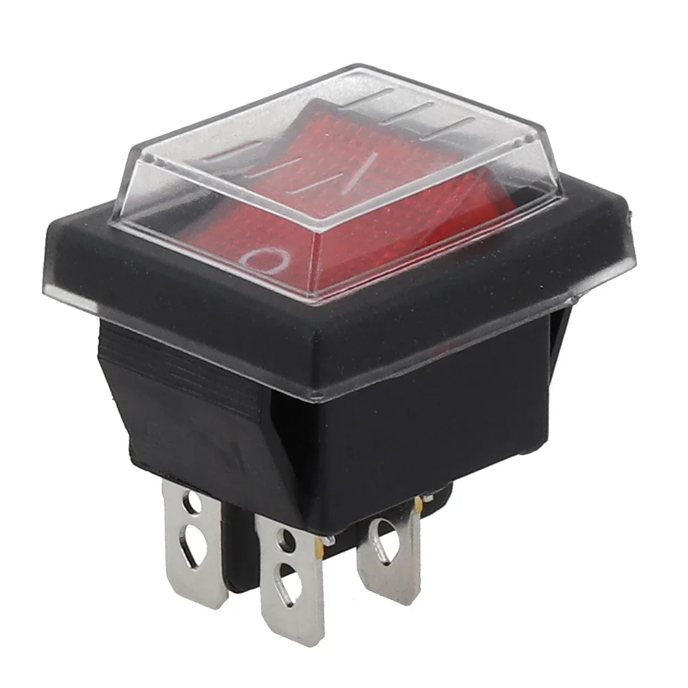 4PIN Rocker Switch Power Switch Shock-Resistant Design Tool-Free Connection Brass Terminals For Heavy-Duty Applications