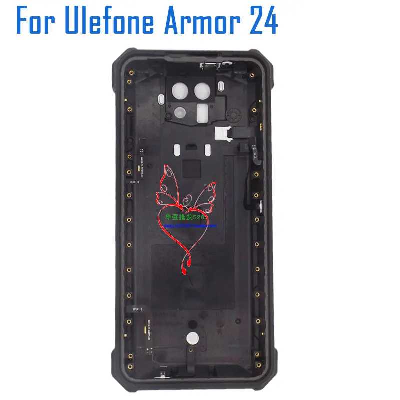 New Original Ulefone Armor 24 Battery Cover With Receiver Fingerprint Rear Camera Lens NFC Sticker Antenna For Ulefone Armor 24