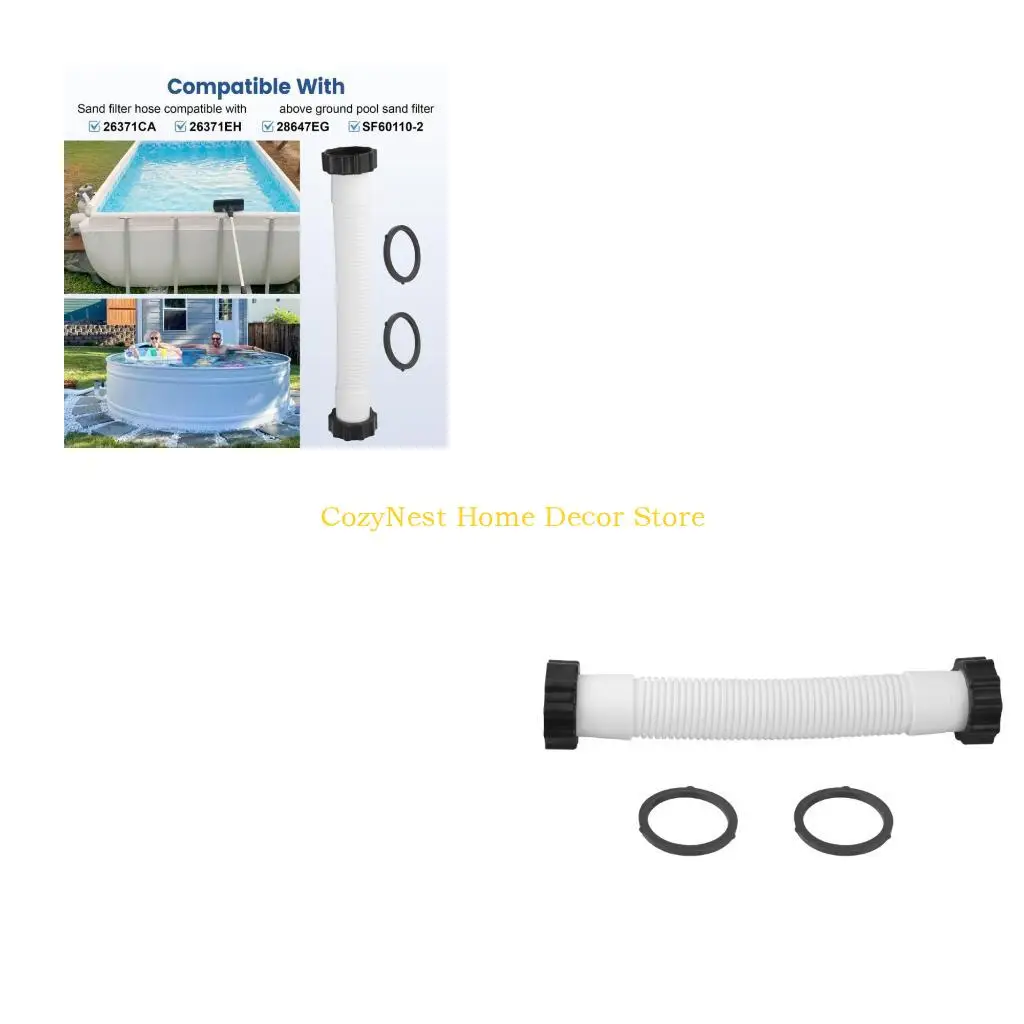 92MF High Grade Polyethylene Pool Pump Hose with Leakproof Nut Connection for I-Ntex